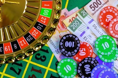 Baccarat table showing player and banker hands